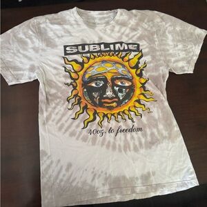 Sublime 40oz. to Freedom Sun Graphic Tee - White Tie-Dye